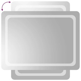 vidaXL Καθρέφτης Μπάνιου με LED 60x80 εκ.