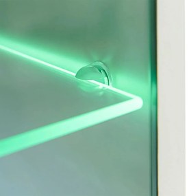 Σύνθετο Σαλονιού / Τηλεόρασης με Φωτισμό LED 4 τεμ. Μαύρο Γυαλιστερό