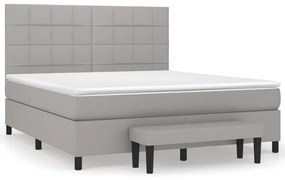 vidaXL Κρεβάτι Boxspring με Στρώμα Αν. Πράσινο 160x200εκ Υφασμάτινο