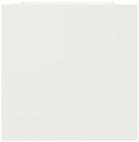 Ζαρντινιέρα Λευκή 62x47x46 εκ. από Χάλυβα Ψυχρής Έλασης - Λευκό