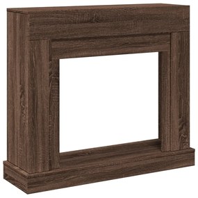 vidaXL Πλαίσιο Τζακιού Καφέ Δρυς 100x30x87,5 εκ. από Επεξ. Ξύλο