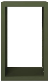 vidaXL Ράφι Καυσόξυλων Πράσινη 60x40x100 εκ. Ατσάλινο