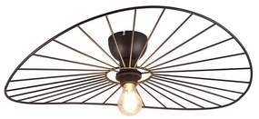 Φωτιστικό Οροφής - Πλαφονιέρα Chapeau R61451032 E27 15,4x60cm Black RL Lighting