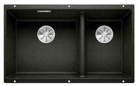 Blanco Subline 430/270-U Black SILGRANIT® PuraDur® Γρανιτένιος Νεροχύτης 80cm
