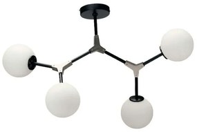 Φωτιστικό Οροφής 6167-4 110x70cm 4xG9 Black-Silver Inlight Metal, Glass
