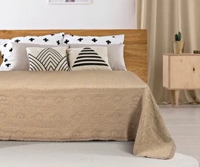 Beauty Home Κουβέρτα ζακάρ Art 1349 με δαντέλα υπέρδιπλη σε 5 χρώματα  230x250  Antique