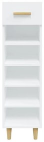 Παπουτσοθήκη άσπρο 30 x 35 x 105 εκ. από Επεξεργασμένο Ξύλο - Λευκό