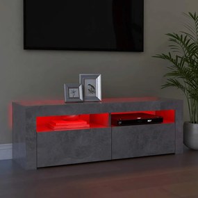 vidaXL Έπιπλο Τηλεόρασης με LED Γκρι Σκυροδέματος 120 x 35 x 40 εκ.