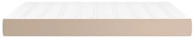vidaXL Στρώμα με Pocket Springs Καπουτσίνο 140x200x20 εκ. Συνθ. Δέρμα