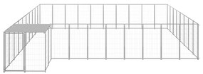 vidaXL Σπιτάκι Σκύλου Ασημί 25,41 μ² Ατσάλινο