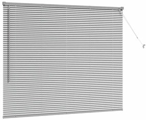 vidaXL Ρολό Παραθύρου με κουρτίνες Ασημί 80 x 130 εκ Αλουμίνιο