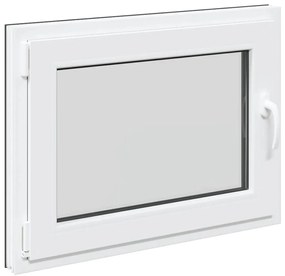 vidaXL Παράθυρο Υπογείου "RISOR" 80x60 εκ. Ανακλινόμενο & Περιστρεφόμενο DIN Αριστερό Ανθρακί