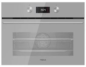 Teka HLC 8400 SM Steam Grey Εντοιχιζόμενος Φούρνος Compact Πολλαπλών Λειτουργιών 45cm Εγγύηση 2+3 Χρόνια
