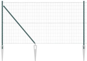 vidaXL Ευρωπαϊκή περίφραξη με 13 σπιράλ 1x25 μ γαλβανισμένος χάλυβας πράσινου