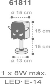 Blue Hero επιτραπέζιο φωτιστικό (61811)