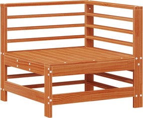 vidaXL Σετ Ξαπλώστρας Κήπου 7 pcs Κερωμένο Καφέ Στερεό πεύκο