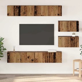 vidaXL Σετ επίπλου τηλεόρασης 6 pcs Παλαιό ξύλο Μέγεθος: Μεσαίο
