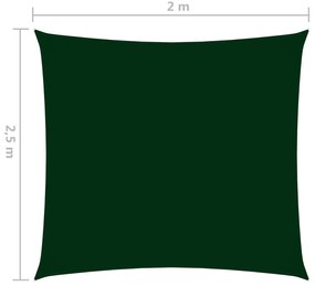vidaXL Πανί Σκίασης Ορθογώνιο Σκ. Πράσινο 2 x 2,5 μ. από Ύφασμα Oxford