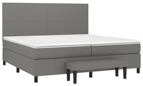 ΚΡΕΒΑΤΙ BOXSPRING ΜΕ ΣΤΡΩΜΑ ΣΚΟΥΡΟ ΓΚΡΙ 200X200 ΕΚ. ΥΦΑΣΜΑΤΙΝΟ 3136462