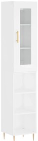 vidaXL Ντουλάπι Λευκό 34,5 x 34 x 180 εκ. από Επεξεργασμένο Ξύλο