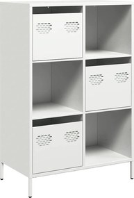 vidaXL Ντουλάπα Λευκό 68x39x103,5 εκ. από Χάλυβα