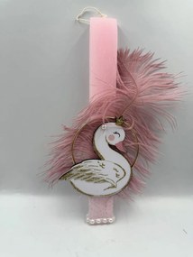 Κύκνος Αρωματική λαμπάδα ν.2 - Σετ Λαμπάδα και πλάτη με βάση