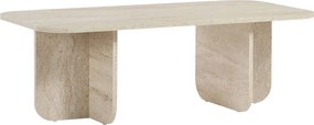 Τραπεζάκι σαλονιού Becaj Megapap χρώμα travertine 120x60x41,4εκ.