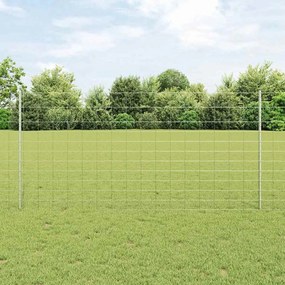 vidaXL Φράχτης με Στήλες. Ασημί 1.2 x 50 m Ατσάλι