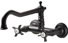 Bugnatese Princeton 852-400 Μαύρο Ματ Μπαταρία Κουζίνας Τοίχου Με Περιστρεφόμενο Ρουξούνι