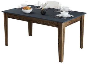 Τραπέζι Με Αποθηκευτικό Χώρο HM9507.01 145x88x75cm Walnut-Anthracite Μελαμίνη