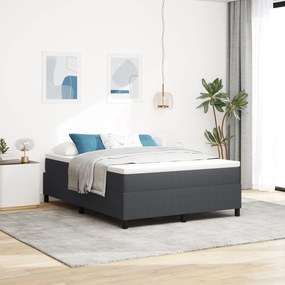 vidaXL Κρεβάτι με Σπλίτ Μαξιλάρι Σκούρο Γκρι 140x200 εκ. Υφάσματος Κοτλέ