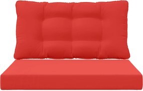 vidaXL Μαξιλάρι Καναπέ Εξωτερικού Χώρου 2 pcs Κόκκινο Πολυεστέρας