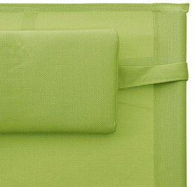 vidaXL Ξαπλώστρα Πράσινη / Γκρι από Textilene