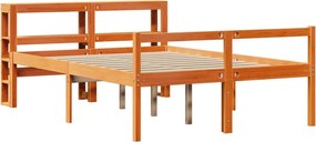 vidaXL Bed Frame 2 τμχ. Κερί Παλαίωσης 135 x 190 cm