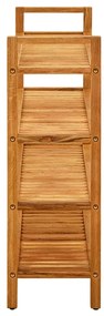 vidaXL Παπουτσοθήκη με 4 Ράφια 100 x 27 x 80 εκ. από Μασίφ Ξύλο Δρυός
