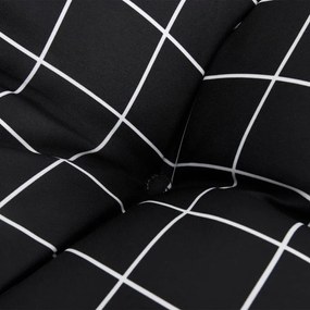 Μαξιλάρι Παλέτας Μαύρο Καρό 50 x 50 x 12 εκ. Υφασμάτινο - Πολύχρωμο