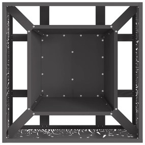 vidaXL Φωτιά Πίνακας Τετράγωνος Μαύρος 60x60x30 εκ Ατσάλι