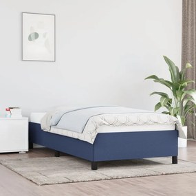 VidaXL Σκελετός Κρεβατιού Χωρίς Στρώμα Μπλε 90x190 εκ. Υφασμάτινο