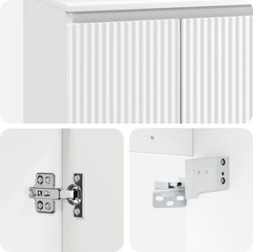 vidaXL Επιτοίχια Λεκάνη Έπιπλο Λευκό 49,5 x 41 x 64,5 εκ