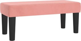 vidaXL Κρεβάτι Boxspring με Στρώμα Ροζ 90x200 εκ. Βελούδινο