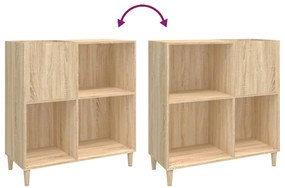 vidaXL Δισκοθήκη Sonoma Δρυς 84,5 x 38 x 89 εκ. από Επεξεργασμένο Ξύλο