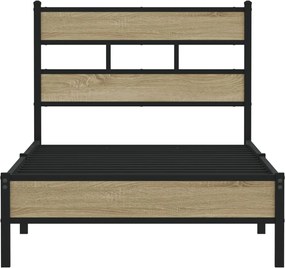 vidaXL Πλαίσιο Κρεβατιού Χωρ. Στρώμα Sonoma Δρυς 75x190εκ Επεξ. Ξύλο