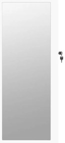 vidaXL Έπιπλο Κοσμημάτων με Καθρέφτη/LED Φώτα Επιτοίχιο Λευκό