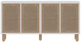 Μπουφές Leila 327ODS1330 150x35,6x73cm White-Oak Μοριοσανίδα, Μελαμίνη