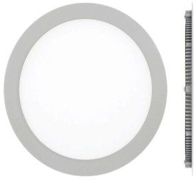 Panel Led Χωνευτό VK/04017/G/D Φ24x1,5cm Led 1920Lm 24W 6000K Grey VKLed Round