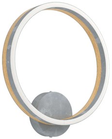 Φωτιστικό Τοίχου - Απλίκα Cadinaro 39897 30x33cm Led 1700lm 12W 3000K Grey-Brown Eglo Steel,Plastic,Wood