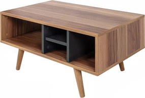 Τραπεζάκι Σαλονιού Καρυδί / Ανθρακί POPREL 90x55x18