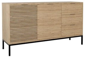 Μπουφές Leodrif μελαμίνης oak-μαύρο 140x40x80εκ 140x40x80 εκ.