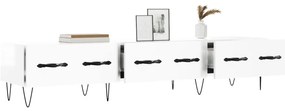 vidaXL Έπιπλο Τηλεόρασης Γυαλ. Λευκό 150x36x30 εκ. Επεξεργασμένο Ξύλο