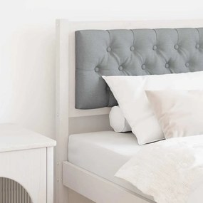 vidaXL Κεφαλάρι Άλλο Λευκό και ανοιχτό γκρι 75 cm Μασίφ ξύλο πεύκου